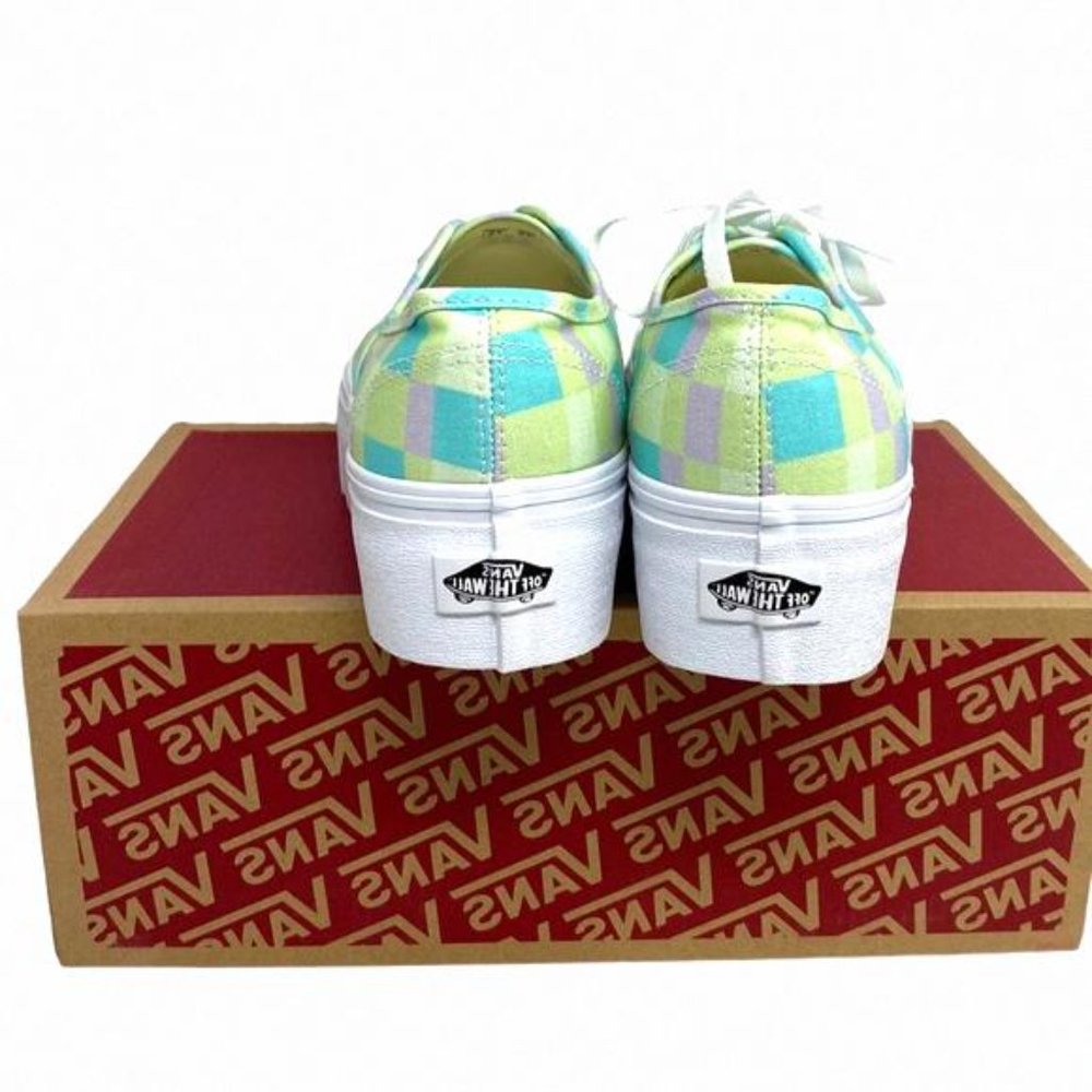 VANS Authentic Platform Shoes Pastel Picnic Canvas VN0A5KXXPP5 Size Women Multi - Picture 9 of 13
